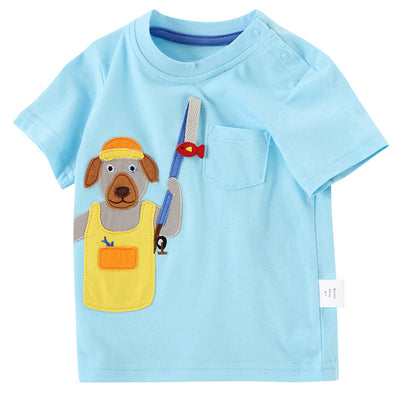 Playera Infantil de Manga Corta con Estampado de Caricaturas - Image 21