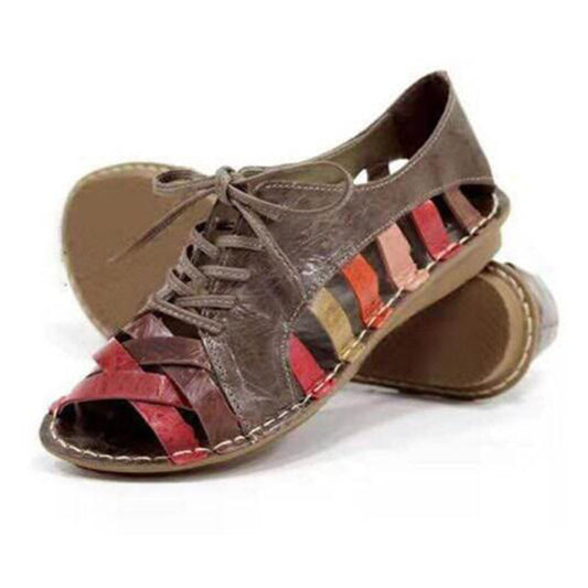 Sandalias Romanas Planas con Cordones - Estilo Clásico y Cómodo - Image 2