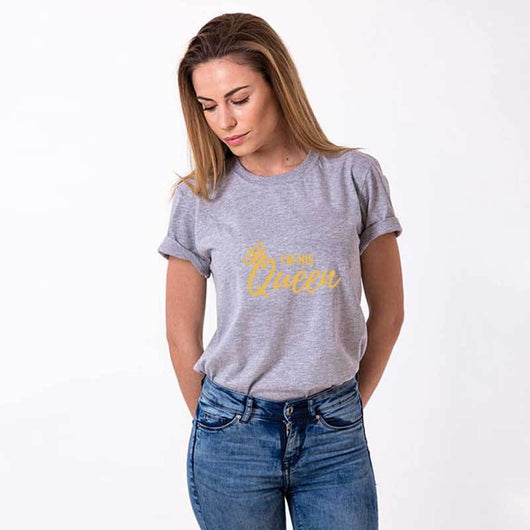 Playera de Pareja Estampado Rey y Reina - Diseño Moderno para Él y Ella - Image 4