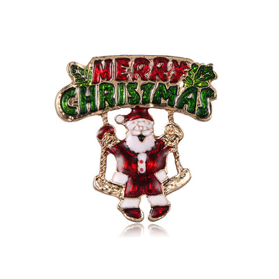 Broche Navideño Papá Noel Retro - Accesorio Metálico para Ropa y Complementos - Image 14