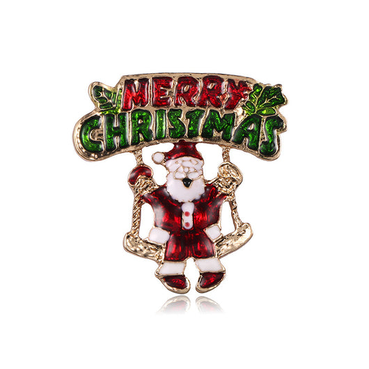 Broche Navideño Papá Noel Retro - Accesorio Metálico para Ropa y Complementos - Image 14