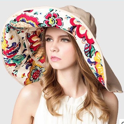 Sombrero de Playa Plegable Coreano con Protección Solar UV para Mujer