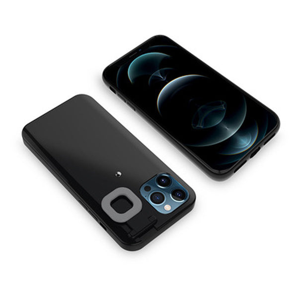 Funda para Celular con Aro de Luz LED y Soporte para Selfies