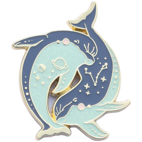 Broche Piscis de Metal - Diseño Original Delfín para Joyería Creativa