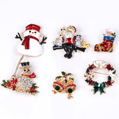 Broche Navideño Papá Noel Retro - Accesorio Metálico para Ropa y Complementos - Image 18