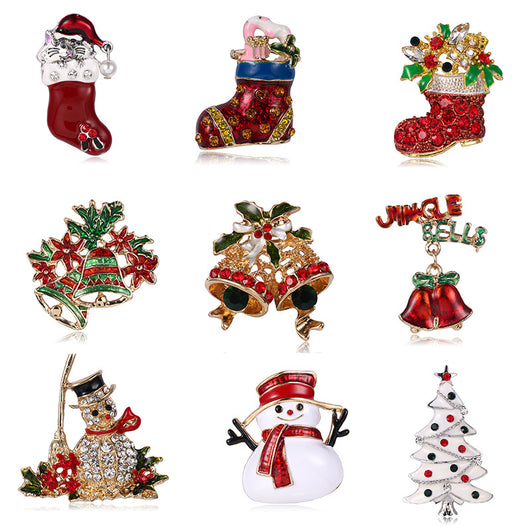 Broche Navideño Papá Noel Retro - Accesorio Metálico para Ropa y Complementos - Image 22