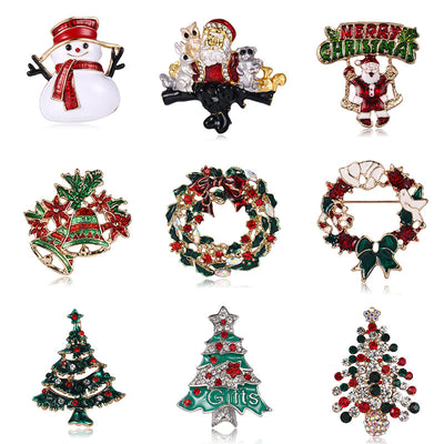 Broche Navideño Papá Noel Retro - Accesorio Metálico para Ropa y Complementos - Image 20