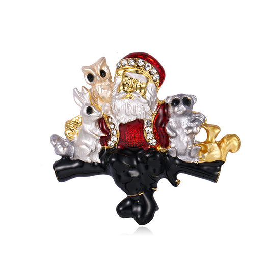Broche Navideño Papá Noel Retro - Accesorio Metálico para Ropa y Complementos - Image 21