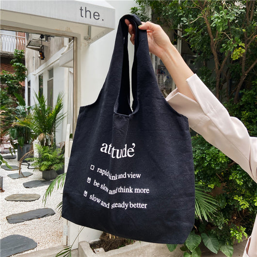 Bolso de Hombro de Lona para Mujer con Gran Capacidad - Diseño Literario - Image 8