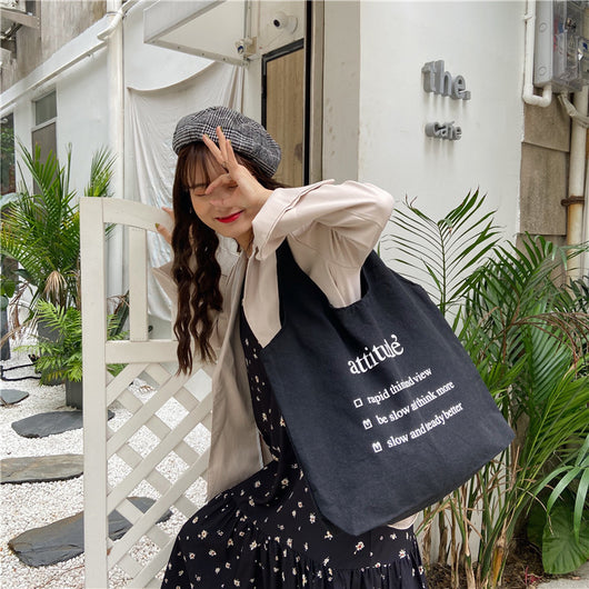 Bolso de Hombro de Lona para Mujer con Gran Capacidad - Diseño Literario - Image 11