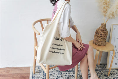 Bolso de Hombro de Lona para Mujer con Gran Capacidad - Diseño Literario - Image 13