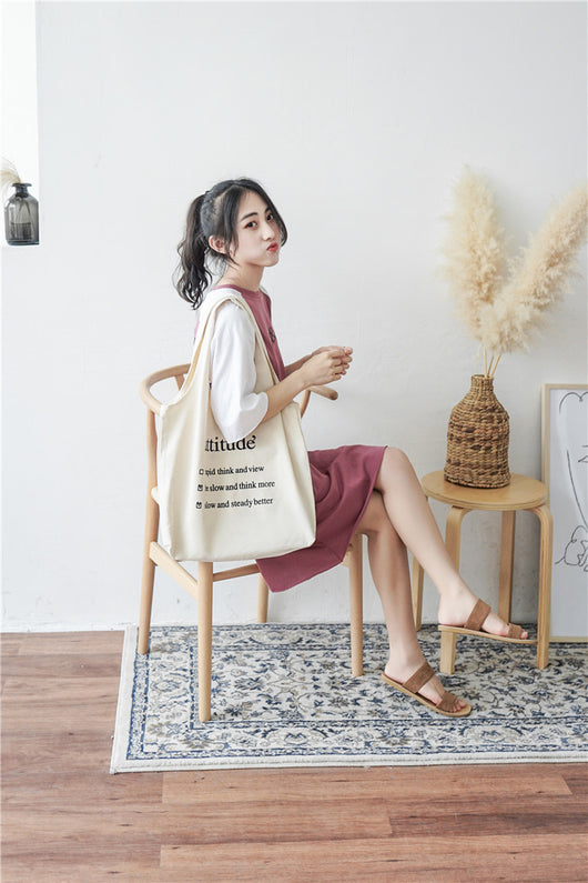 Bolso de Hombro de Lona para Mujer con Gran Capacidad - Diseño Literario - Image 16