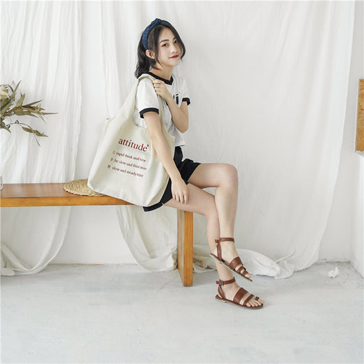 Bolso de Hombro de Lona para Mujer con Gran Capacidad - Diseño Literario - Image 17