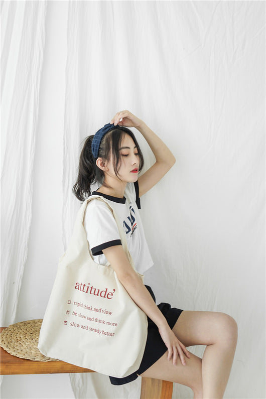 Bolso de Hombro de Lona para Mujer con Gran Capacidad - Diseño Literario - Image 18