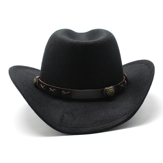 Sombrero Vaquero Estilo Europeo Lana Jazz Otoño Invierno - Image 18