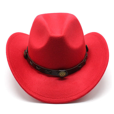Sombrero Vaquero Estilo Europeo Lana Jazz Otoño Invierno - Image 3