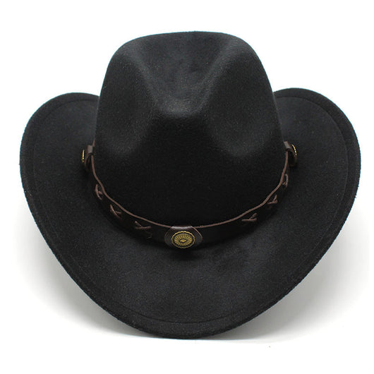 Sombrero Vaquero Estilo Europeo Lana Jazz Otoño Invierno