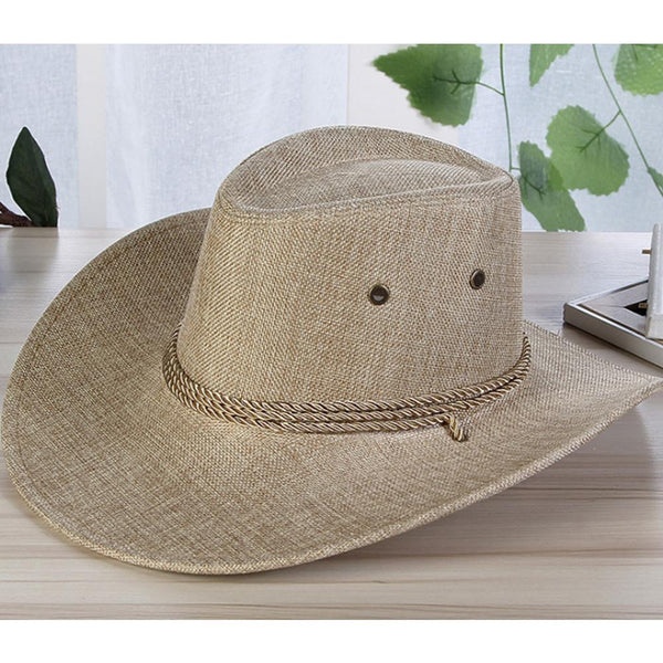 Gorra Vaquera de Lino para Ciclismo - Protección Solar y Estilo Occidental