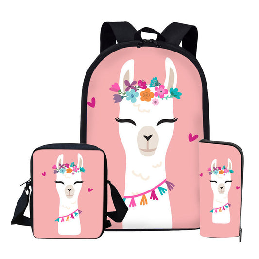 Mochila Escolar Alpaca Lama Glama - Diseño Adorable - Image 2