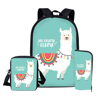 Mochila Escolar Alpaca Lama Glama - Diseño Adorable