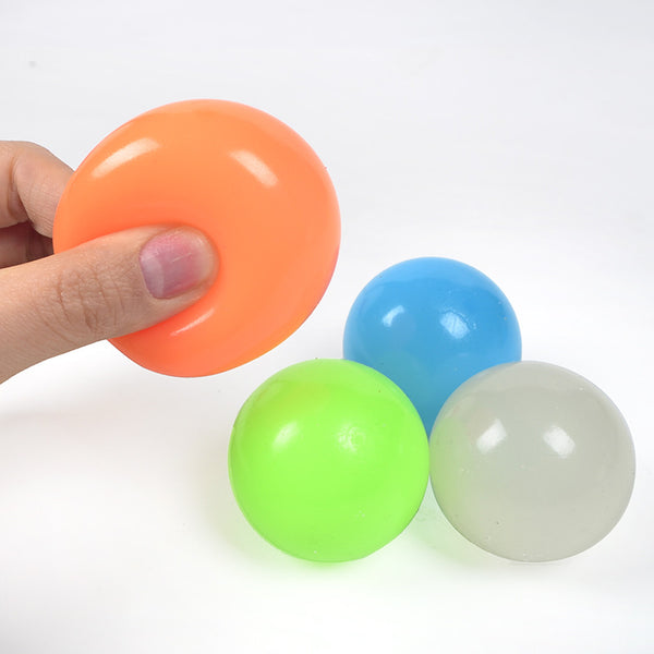 Pelotas Adhesivas Fluorescentes que Brillan en la Oscuridad