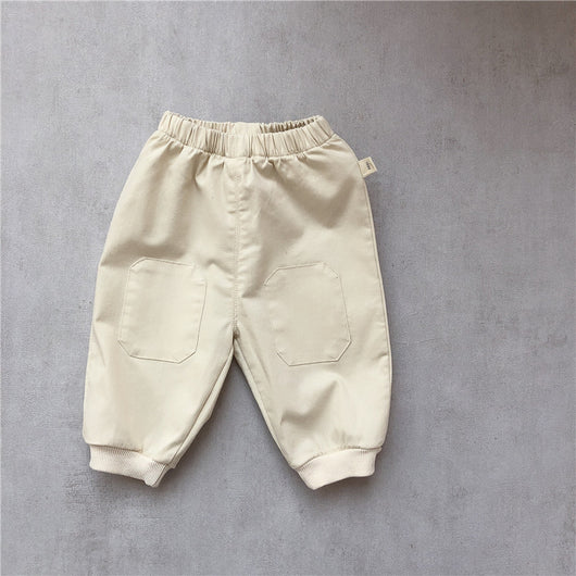 Conjunto Infantil Coreano Primavera - Playera a Rayas con Parches y Pantalón Casual - Image 3