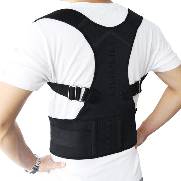 Corrector de Postura Magnético Ajustable con Soporte Lumbar para Hombre