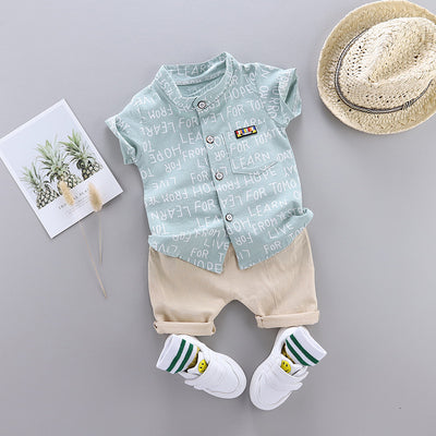 Ropa Infantil Coreana de Manga Corta para Niños y Niñas