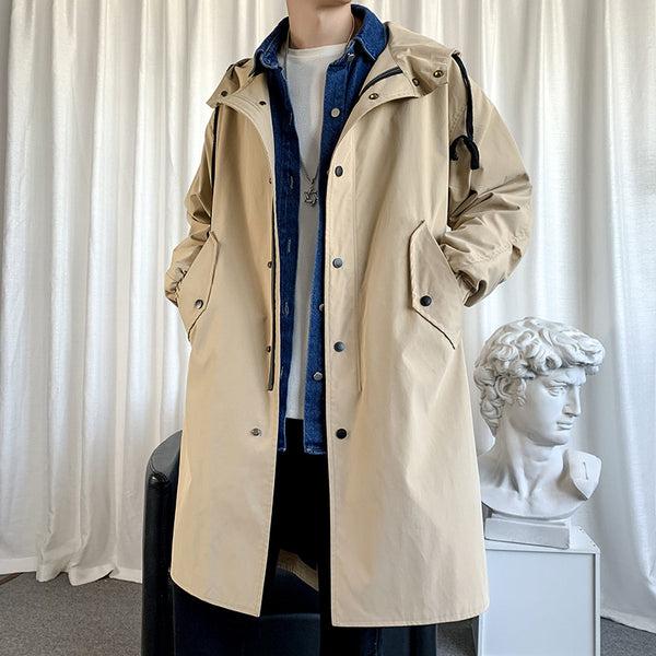 Chaqueta Cortavientos Casual de Largo Medio para Hombre