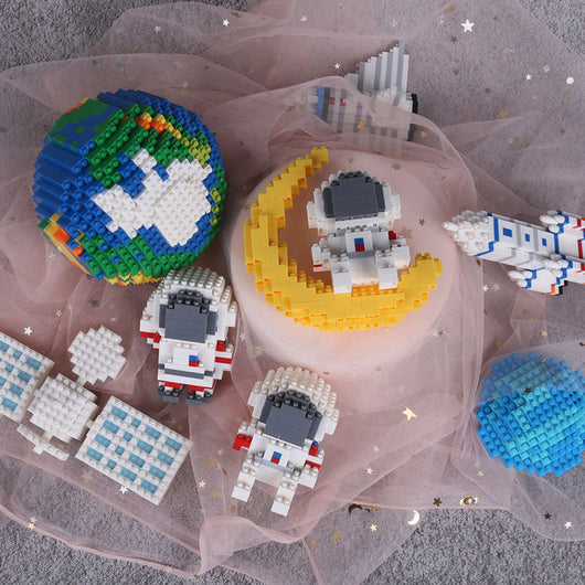 Bloques de Construcción Mini Astronautas DIY Creativos para Niños - Image 13