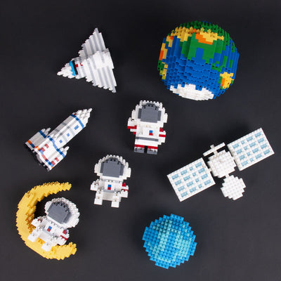 Bloques de Construcción Mini Astronautas DIY Creativos para Niños - Image 15