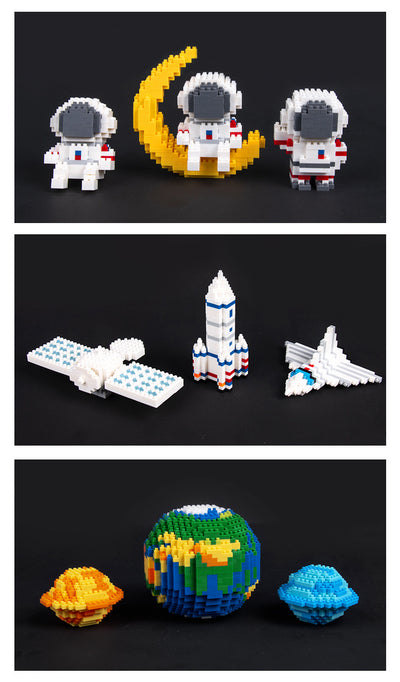 Bloques de Construcción Mini Astronautas DIY Creativos para Niños - Image 18