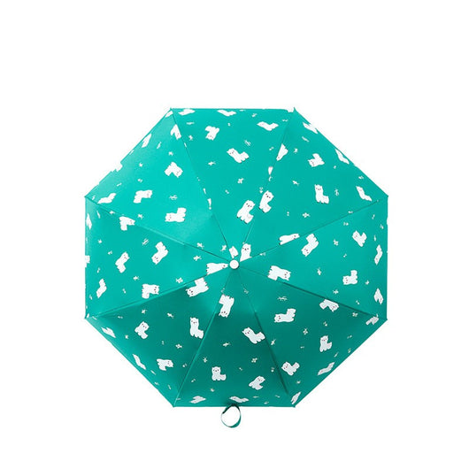 Paraguas Automático Alpaca Verde con Diseño Infantil y Dosel Transparente - Image 10