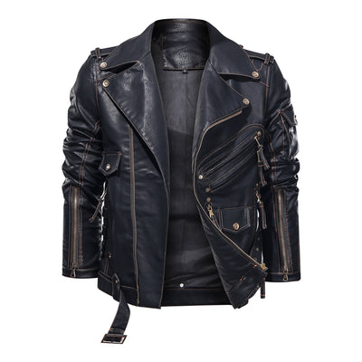 Chaqueta de Cuero para Motociclista - Estilo Clásico Motorero
