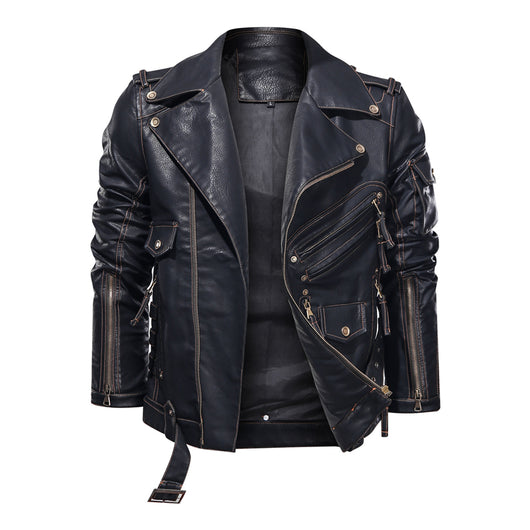 Chaqueta de Cuero para Motociclista - Estilo Clásico Motorero