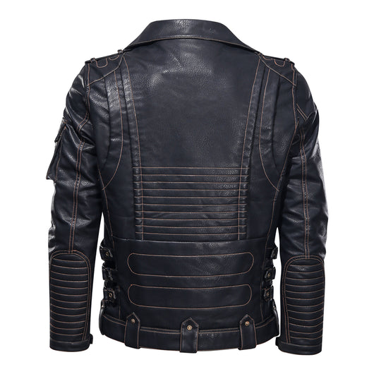 Chaqueta de Cuero para Motociclista - Estilo Clásico Motorero - Image 4