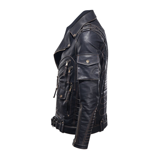 Chaqueta de Cuero para Motociclista - Estilo Clásico Motorero - Image 6