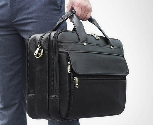 Maletín Ejecutivo de Cuero Genuino - Estilo Retro para Hombres Profesionales - Image 6