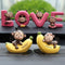 Adorables Monos Colgantes para Parejas - Adornos Decorativos