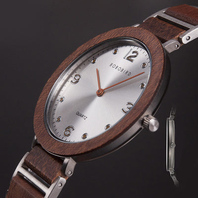 Reloj de Cuarzo con Correa de Madera - Resistente al Agua y Acero Inoxidable - Image 7