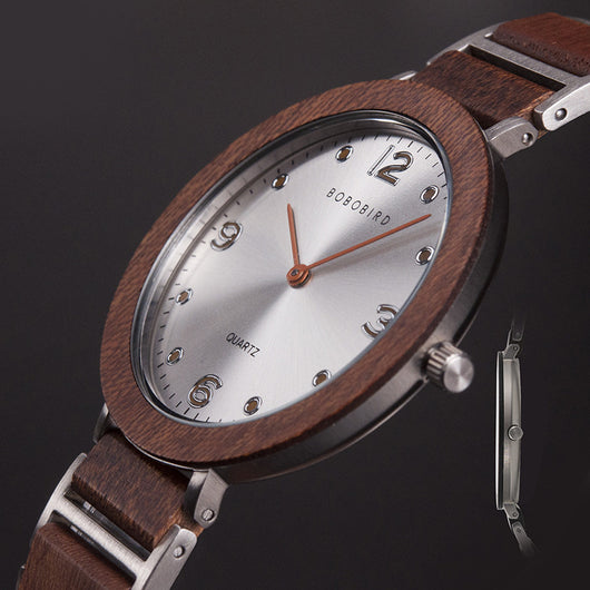 Reloj de Cuarzo con Correa de Madera - Resistente al Agua y Acero Inoxidable - Image 7