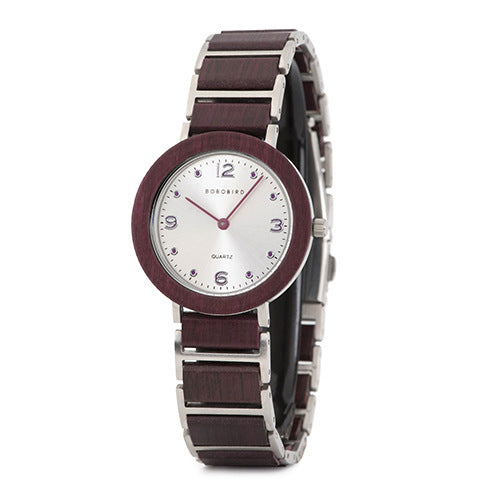 Reloj de Cuarzo con Correa de Madera - Resistente al Agua y Acero Inoxidable - Image 2