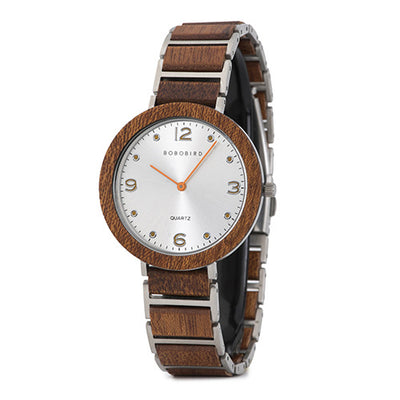 Reloj de Cuarzo con Correa de Madera - Resistente al Agua y Acero Inoxidable - Image 6