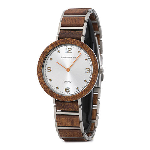 Reloj de Cuarzo con Correa de Madera - Resistente al Agua y Acero Inoxidable - Image 6