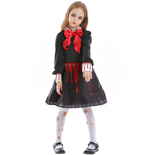 Disfraz de Muñeca Zombie Gótica Sangrienta para Adultos y Niños - Cosplay Halloween Terror - Image 9