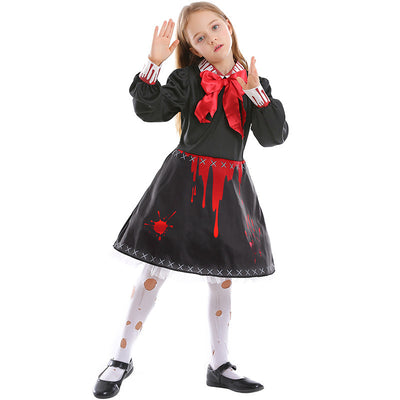 Disfraz de Muñeca Zombie Gótica Sangrienta para Adultos y Niños - Cosplay Halloween Terror - Image 7
