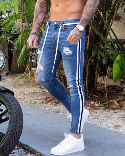 Pantalones Skinny Denim Rotos a la Altura del Tobillo - Image 15