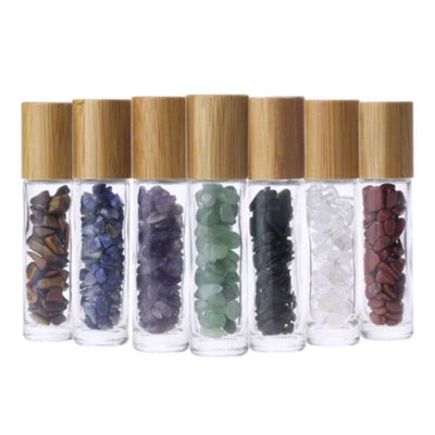 Set de Botellas de Aceites Esenciales con Cuentas de Chakra y Tapón de Bambú - Image 9