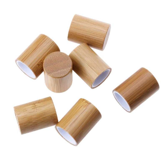 Set de Botellas de Aceites Esenciales con Cuentas de Chakra y Tapón de Bambú
