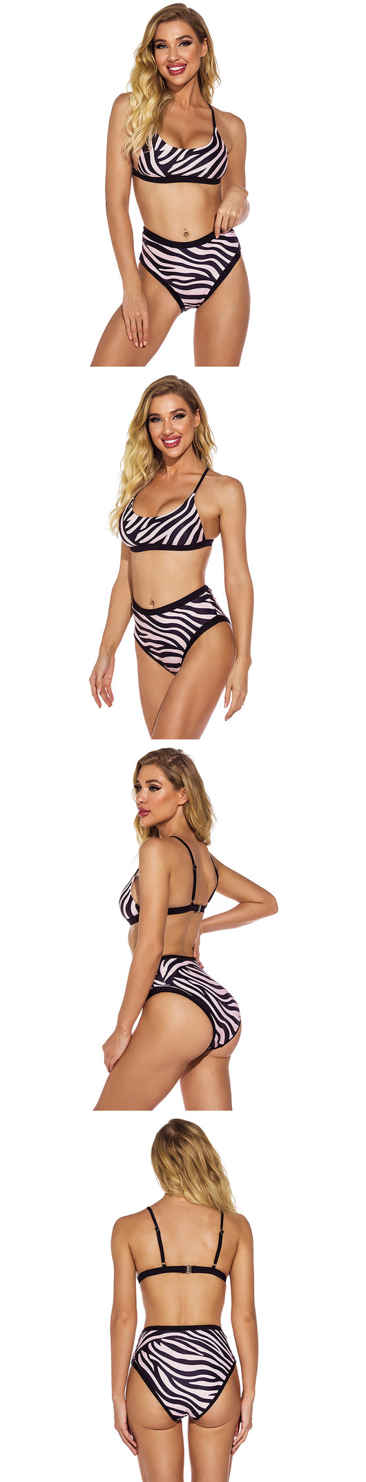 Bikini Estampado Cintura Alta con Abertura Lateral - Image 9